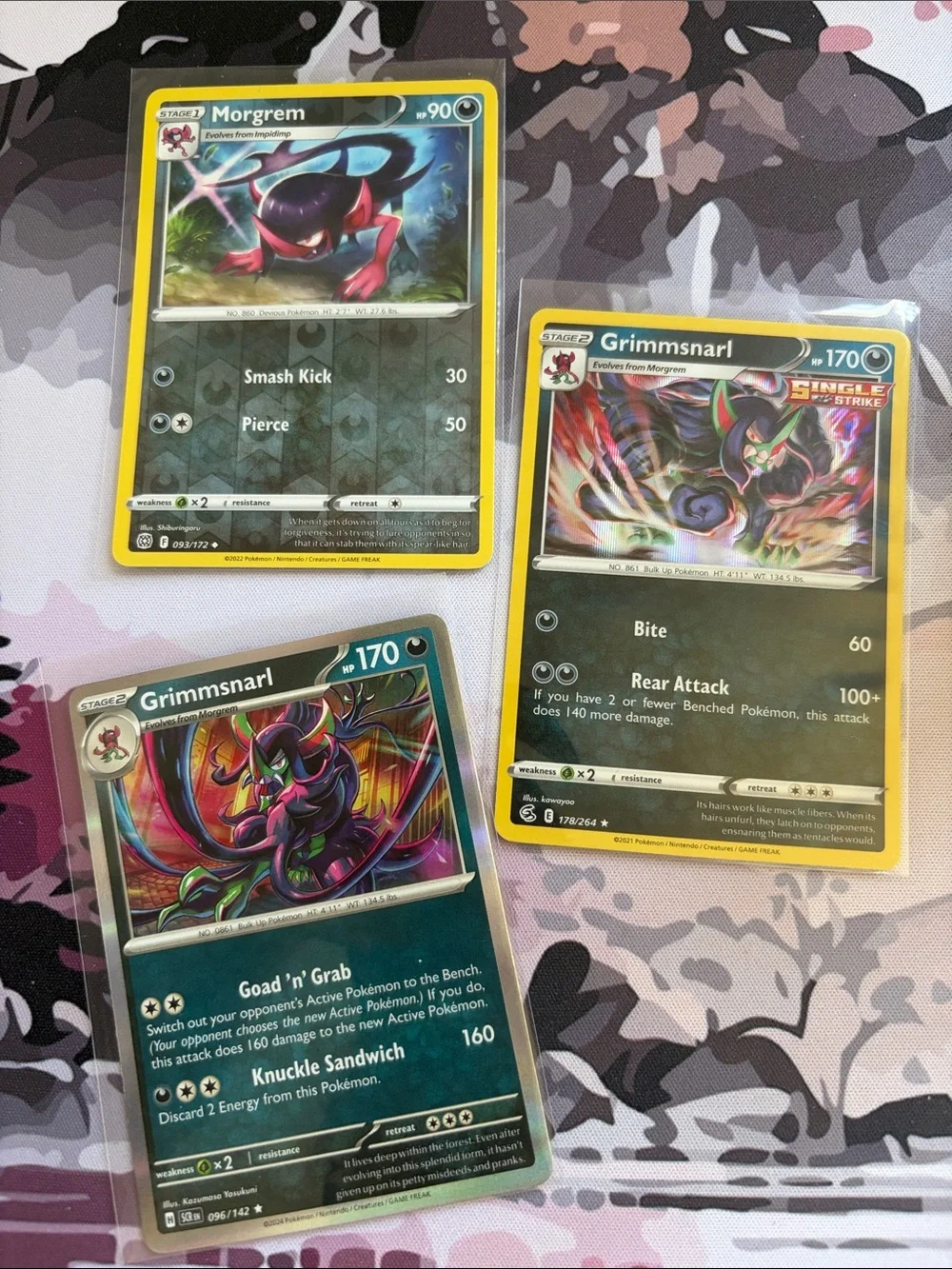 Morgrem & Grimmsnarl Evolution Pokémon Card Lot | 3 Cards ✨5/$25✨
